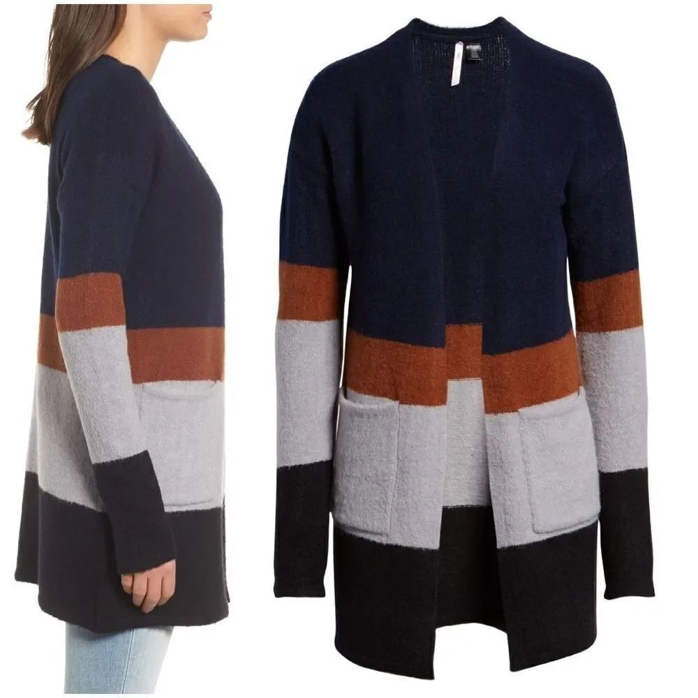 Love by Design Colorblock Cardigan sz Large - Picture 2 of 8